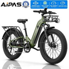 1800W 52V 18Ah Off-Road 26" Fat Tire Electric Bike 85Mi Hydraulic Disc Brake US