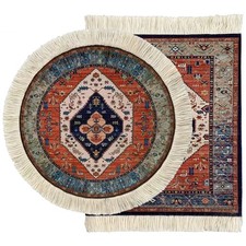2Pcs Persian Style Carpet Mouse Pad Set   Vintage Bohemian Rug Desk Pads,