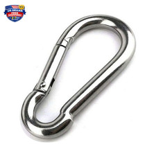 Heavy Duty Stainless Steel Carabiner Clip 5.5 Inch for Boating Camping Hiking