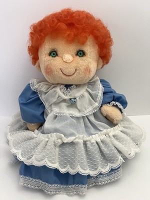 Vintage Hugga Bunch Kenner 1985 Tickles Plush 16'' Doll w/ Dress Green Eyes