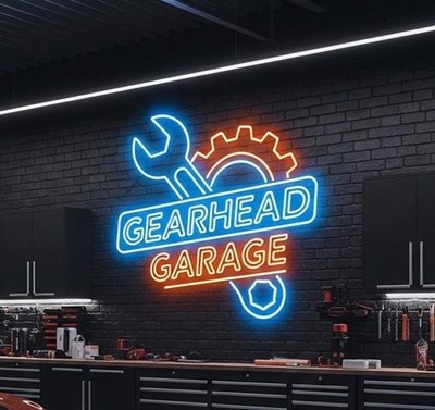 Personalized Name Garage Neon Sign for Auto Workshop Custom LED Man Cave Decor