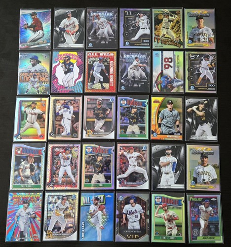 2025 Topps, Bowman MLB Parallel And Insert Lot (60) Prospects, Rookies, Vets - Bild 2 von 14