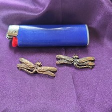 Samurai Katana Menuki Dragonfly Kachimushi Antique Sword Fittings Bushido Edo