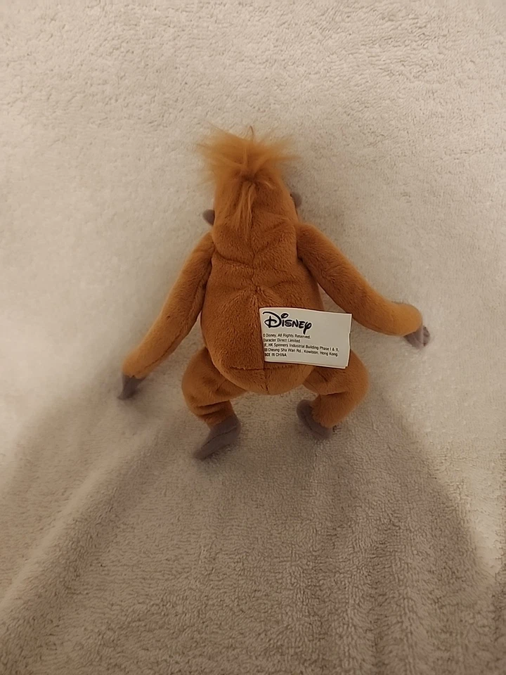 Juguete de peluche de 5" King Louie libro de la selva orangután ojos cosidos brazos largos Disney Foto 2 de 2