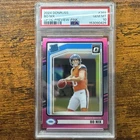 Bo Nix 2024 Panini Donruss Optic Preview Pink #369 Rookie Card RC PSA 10