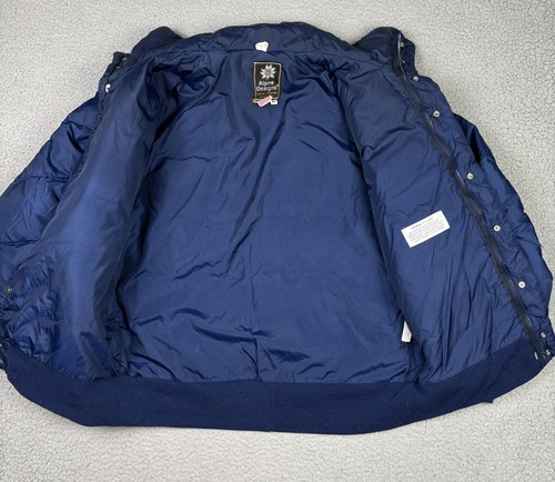 Vintage Alpine Designs Jacket Mens Medium Down Puffer USA Made Winter 80s Warm - Picture 4 of 15