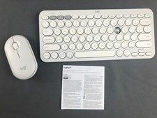 Logitech Pebble 2 Combo Wireless Keyboard Mouse - Tonal White - Tested  Works