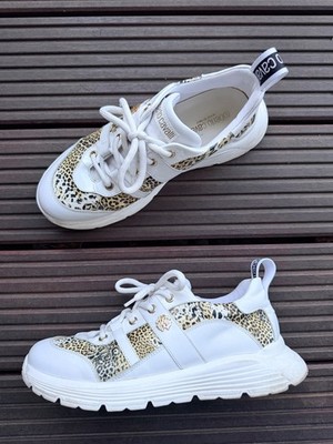 Roberto Cavalli  Sneaker Schuhe  weiß Leo Leoparden Look  , Gr. 39