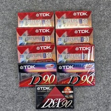 Lot Of 9 New Sealed Blank Cassette Tapes TDK DSX90 TDK D90