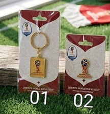 Oficial FIFA 2018 Copa Mundial Rusia Solapa Pin Llavero Llavero Fútbol Souvenir