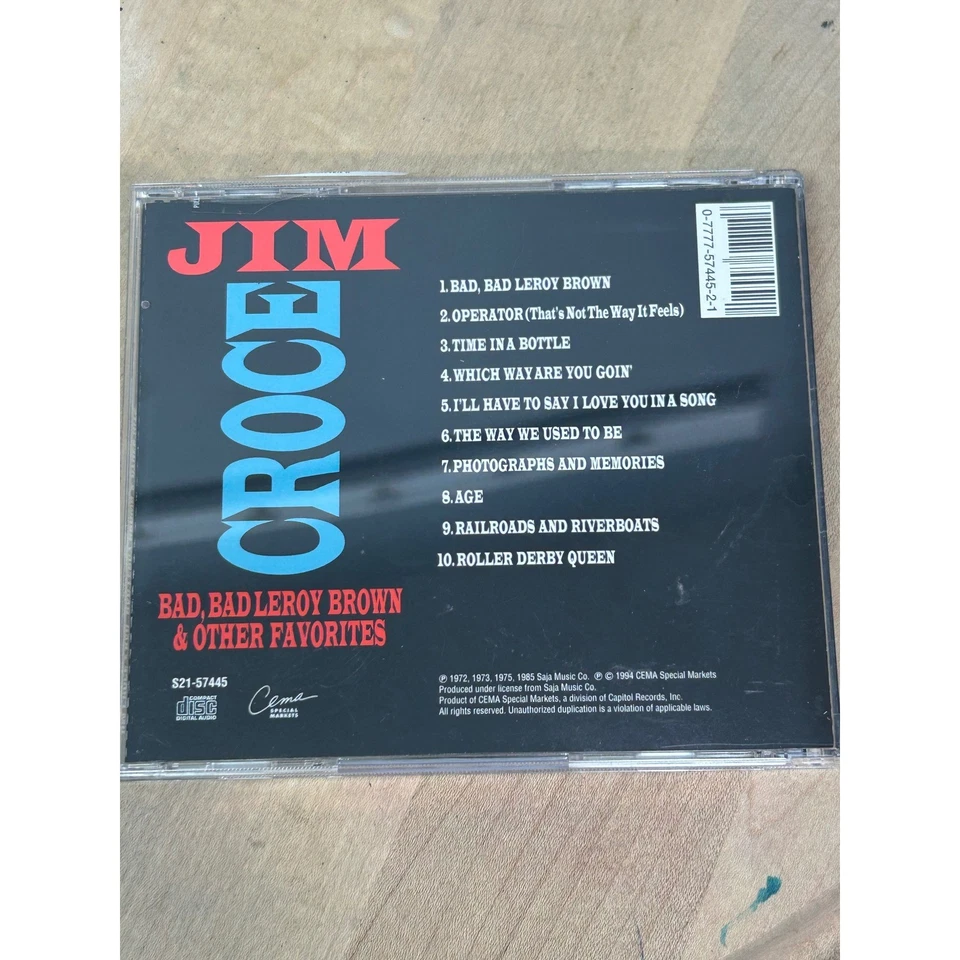 Jim Croce Bad Bad Leroy Brown & Other Favorites CD CEMA Special Markets Foto 2 de 4