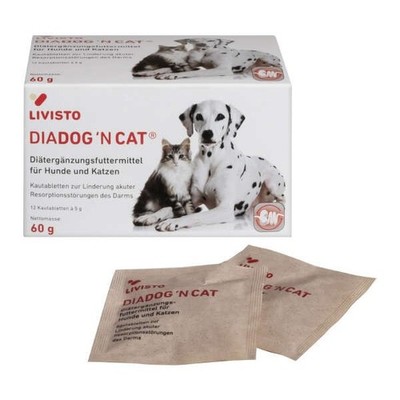 Livisto Dia Dog'N Cat Kautabletten, Diätergänzungsfuttermittel für Hund & Katze