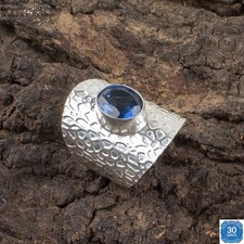 Thanks Giving Day Deal Natural London Blue Topaz Band Ring Jewelry 925 Silver