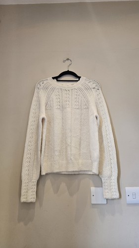 Per Una Strickpullover Wollmischung Damen Größe 12 Weiß