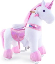 PonyCycle Mechanical Ride On Unicorn Hobby Horse Toy with Wheels Classic Model U