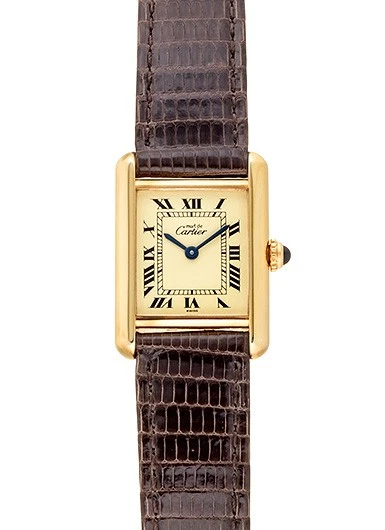 Cartier — Cartier Must Tank Vermeille W1003153 Yellow Gold 28mm Quartz Wristwatch #KMW1047