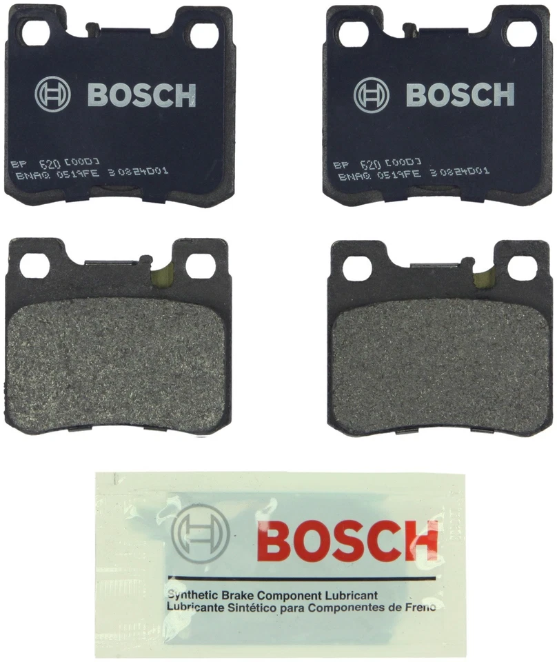 Conjunto de pastilhas de freio a disco Bosch traseira BP620 para 90-97 Mercedes C280 300E C220 C36 AMG - Imagem 2 de 3