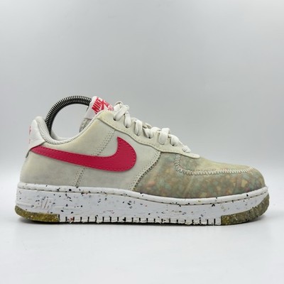 Nike Air Force 1 Crater Siren Damen-Sportschuhe rot weiß Stoff UK-Größe 4,5