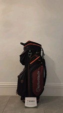 Taylormade Black/Red Golf Cart Bag with 14-Way Divider and Rain Cover