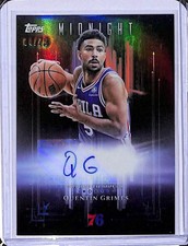 2025-26 Topps Midnight Dark Marks Autograph 14/75 Quentin Grimes #DM-QG 76ers