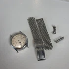 Vintage Omega Seamaster Quartz 1425 Silver Dial Case, Dial And Bracelet Pieces