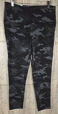 Terra & sky Leggings OX (14w) Fitted Camo Black Green Gray High Waist NEW