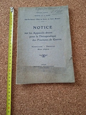 Livre Notice Ministère De La Guerre 1917 Document Archive En L État - Photo 1/4