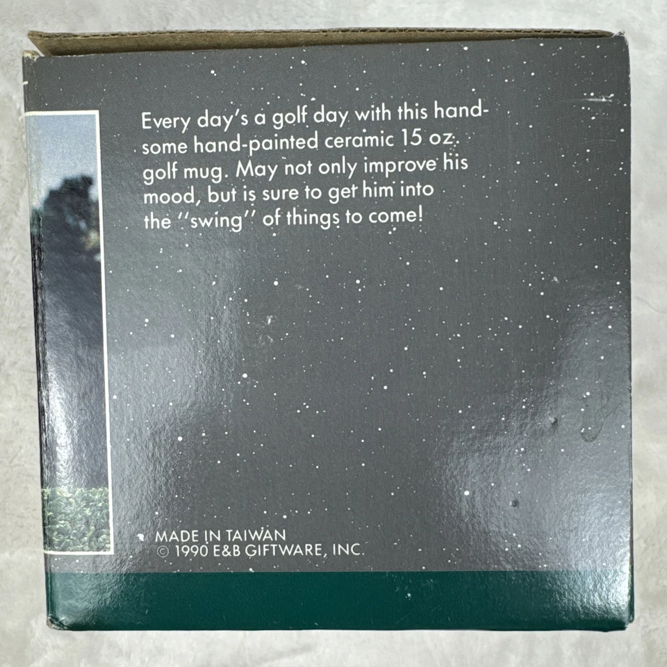 Vintage 1990 Star Case 3D Hand Painted Golf Bag Coffee Mug Holiday Gift New WT - Image 2 of 4