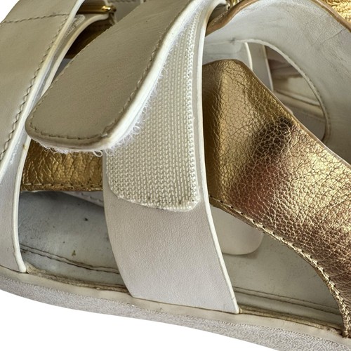 MICHAEL KORS Beckett Gold Metallic Leather Sneakers Women’s Sz 9.5 Pickleball - Picture 12 of 15