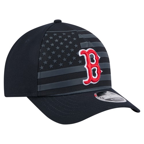 Men's New Era Navy Boston Red Sox American Flag 9FORTY M-Crown A-Frame - Picture 3 of 4