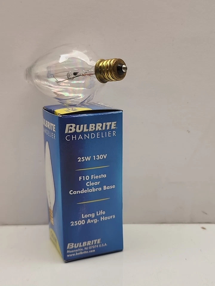 Bulbrite 15F10/CL 15W F10 Clear Cand. Base 130V 👍 - Image 2 of 3