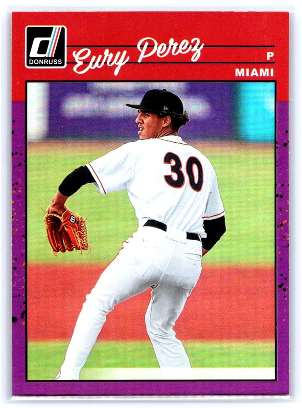 2023 Panini Donruss Baseball EURY PEREZ #242 Purple Holo