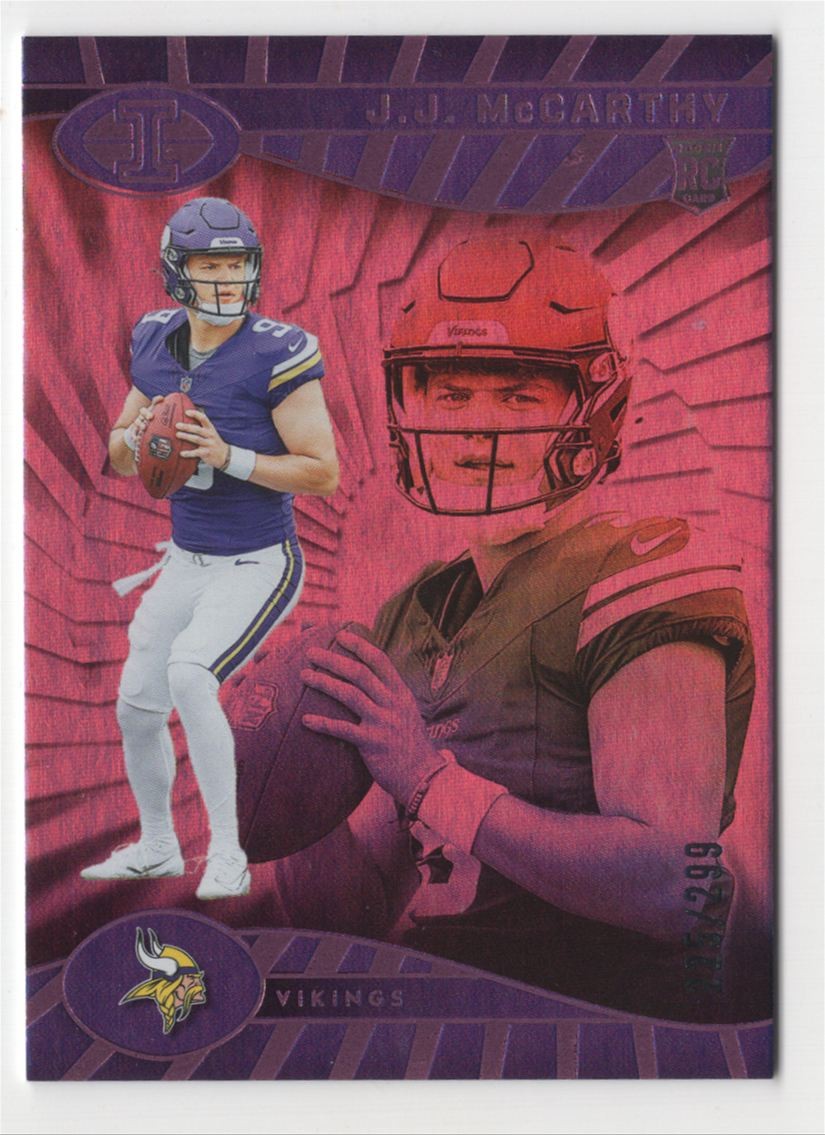 2024 Panini Illusions Pink J.J. McCarthy RC /299 Minnesota Vikings #100