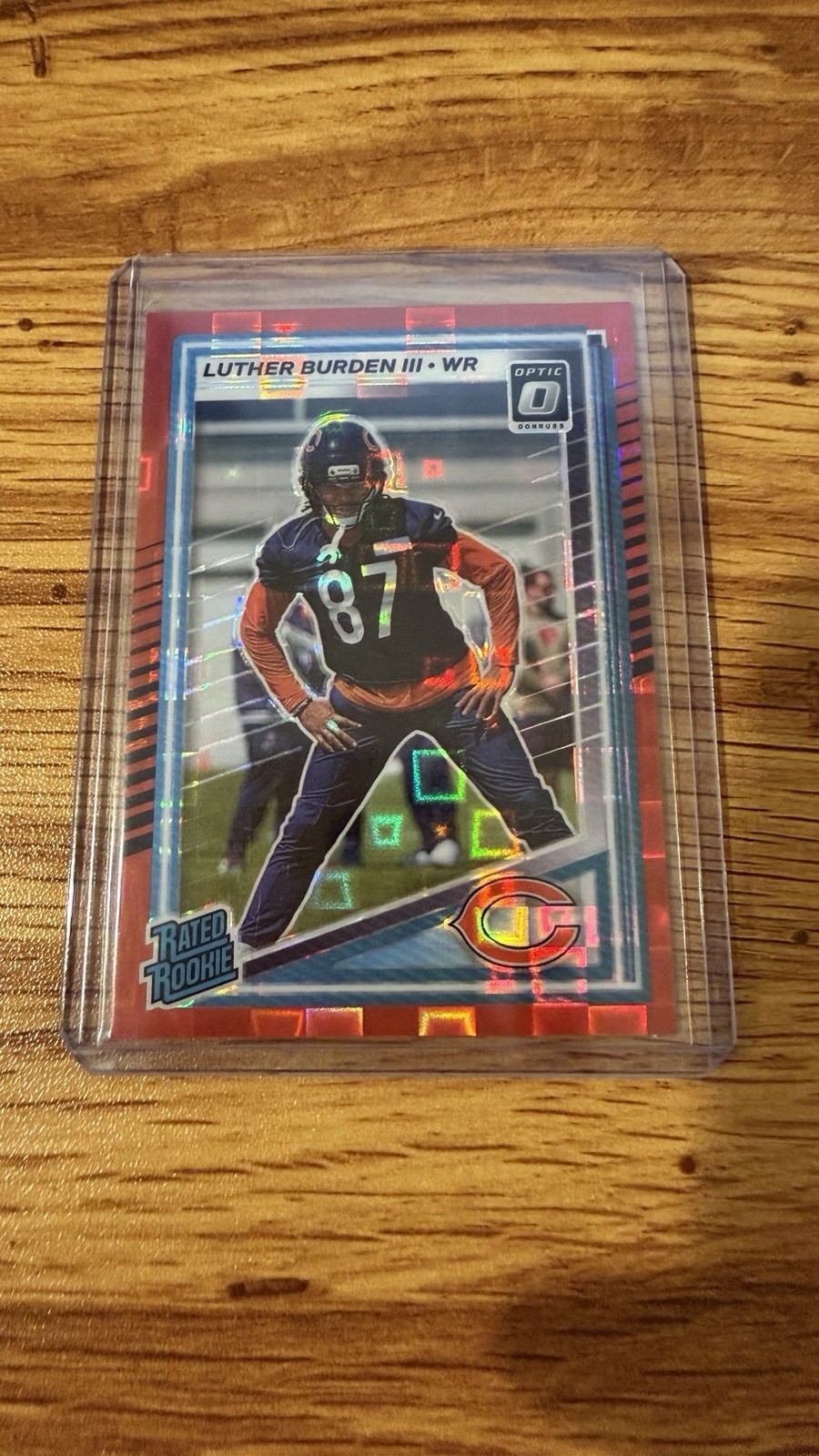 2025 Panini Donruss - Rated Rookie Luther Burden Optic Preview Red Pandora Prizm