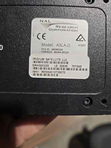 NAL Research Iridium Satellite Modem Model: A3LA-D