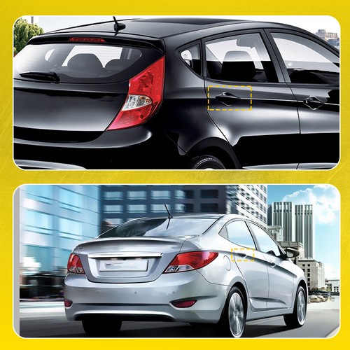Rear RH Outside Side Exterior Door Panel Handle For 2016-2017 Hyundai Accent LE - Foto 9 di 9