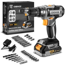 Power Drill Cordless: DEKO PRO Cordless Drill 20V Electric Power Drills Set T...