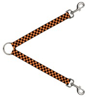Dog Leash Splitter Checker Orange/Blue (Us Import)