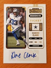 2022 Panini Contenders Rookie Auto #234 Damone Clark LSU Cowboys G