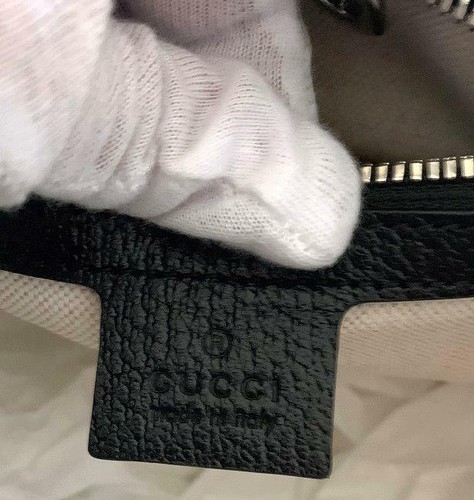 NEW GUCCI MULTICOLOR CHECK SMALL"ICCUG" LOGO LEATHER RAFFIA TOTE BAG - Picture 7 of 11