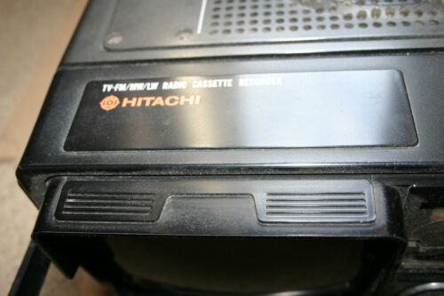 Vintage Hitachi K-50L TV Radio Cassette Recorder With Monitor Vintage Tech PROP