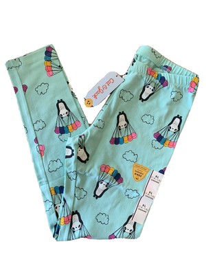 Cat & Jack Girl s Panda Print Leggings -Crystallized Green/ Mint Size XL (14/16)