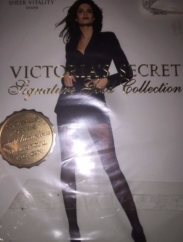 Victoria's Secret Signature Gold Collection Hosiery Sheer Vitality Grey Small  - Afbeelding 1 van 2