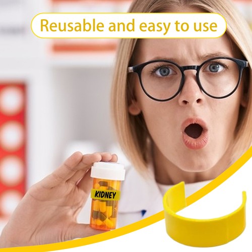 18X 3 Size Medicine Label Clips for Pill Bottles Easy Medication Identification - Picture 9 of 11