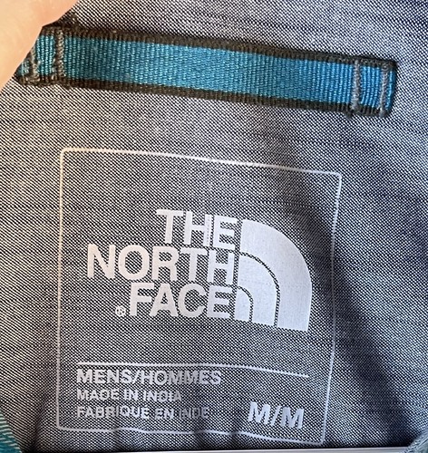 Camicia uomo North Face media verde acqua a quadri con bottoni outdoor escursionismo manica lunga - Foto 12 di 14