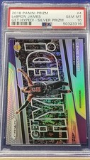 LeBron James - 2018 Panini Prizm Get Hyped Silver Prizm  PSA 10  