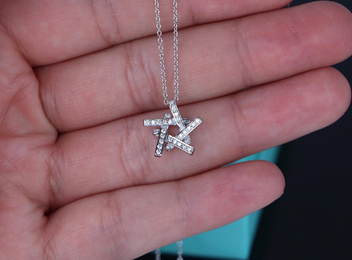 アクセサリー Tiffany & Co. Frank Gehry Axis necklace Tiffany & Co. 18k White Gold Frank Gehry Diamond Axis Star