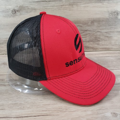 Sensu Music Hat Cap Snapback Red Black Mesh Back Trucker Adjustable - Picture 3 of 9