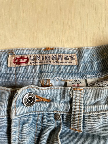 Vintage Skater Baggy Style Union Bay Y2K Denim Shorts Size 33 Jorts JNCO-Style - Picture 3 of 5