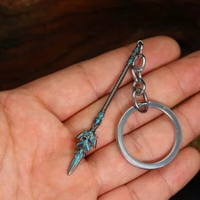 Mini Chinese Halberd Doula Continent knight sword metal Keychain 7cm 2.7inch